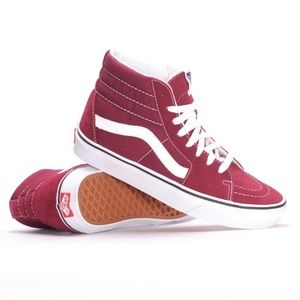 Vans - high top burgundy shoes